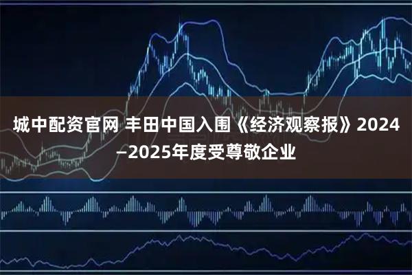城中配资官网 丰田中国入围《经济观察报》2024—2025年度受尊敬企业